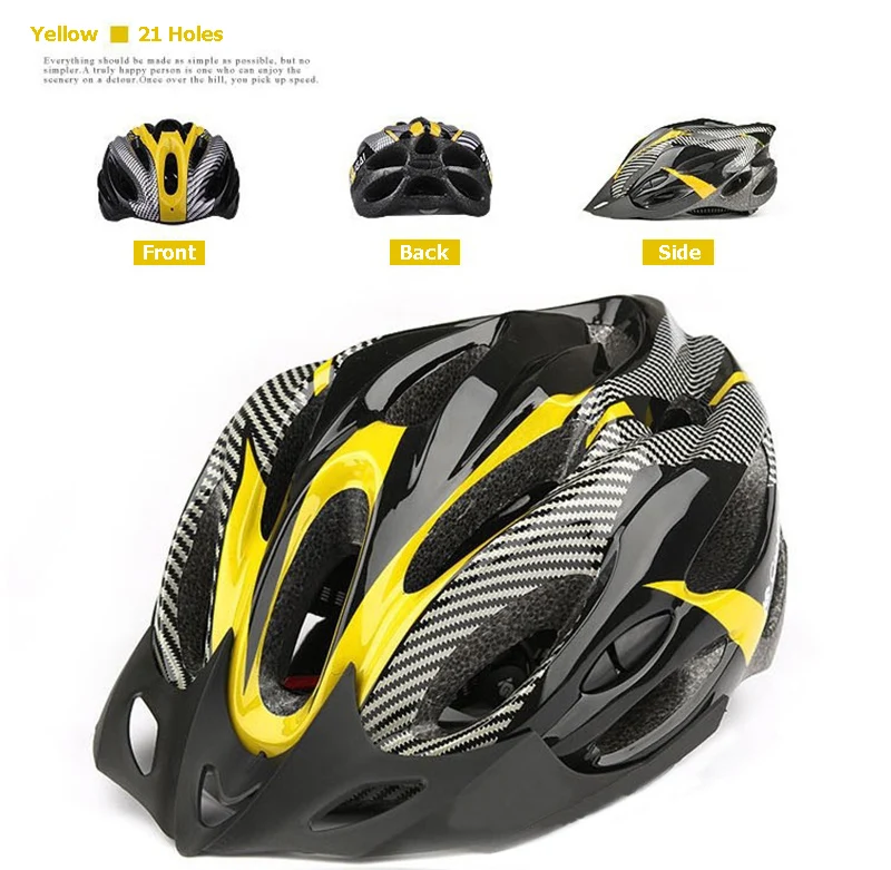 21 Air Vents Integrally-molded Bicycle Helmet Mountain Road Capacete Da Bicicleta Unisex EPS Material 3 Colors Breathable AC0199 (1)