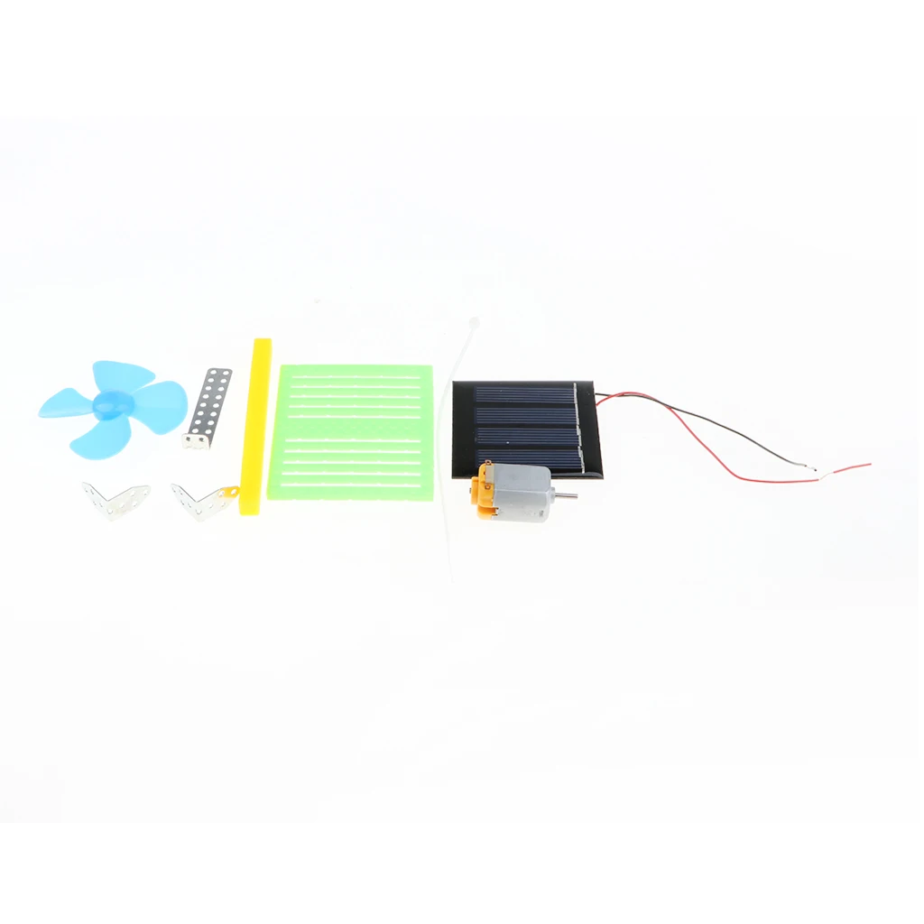 DIY Solar Powered Electric Fans Machine Physics Circuit Puzzle Science Toys
