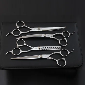 

5pcs Pet Trimming Tools Stainless Steel Grooming Combs Scissors with Storage Case LBShipping