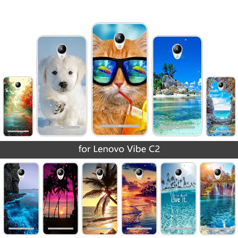 

For Lenovo Vibe C2 / C2 Power K10A40 Fundas For Lenovo C2 Scen Back Cover Soft TPU Silicone For Lenovo C2 Prower Phone Cases