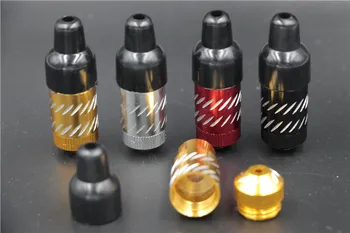 

12pcs/lot wholesales Portable Nipple Aluminum Snuff Smoking Pipe Rubber Mouth Tips Cigarette Cigar Tobacco pipe Herb Pipes
