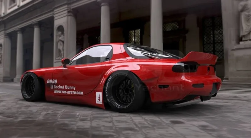 1992-1997 Mazda RX7 FD3S Rocket Bunny V2 Style Wide Body Kit (10)