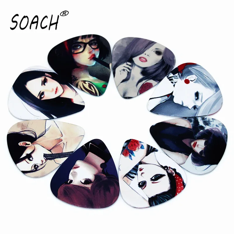 

SOACH 10pcs 0.71mm high quality two side earrings pick design guitar accessries pick guitar picks