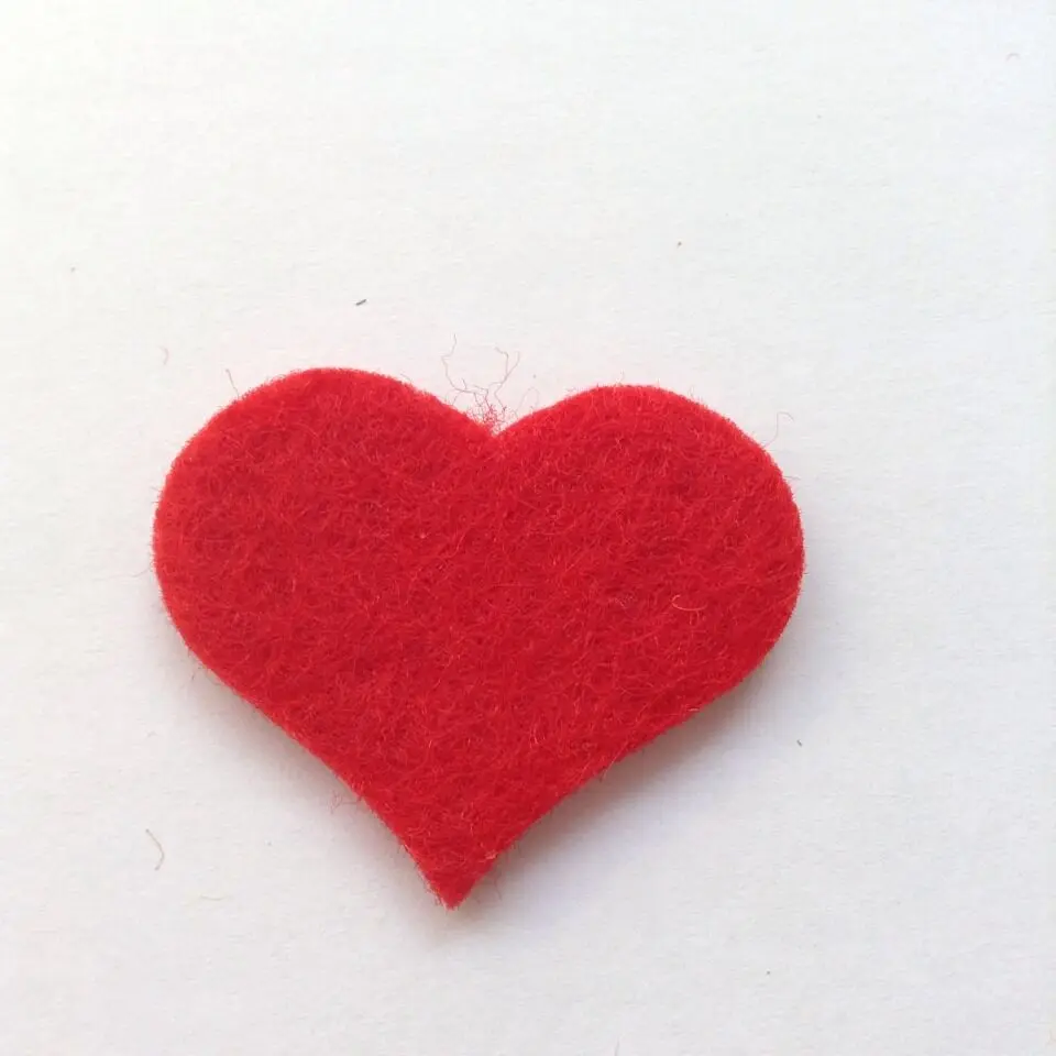 Diy Felt Red Heart 35*28mm 50pcs/lot Fiber AliExpress