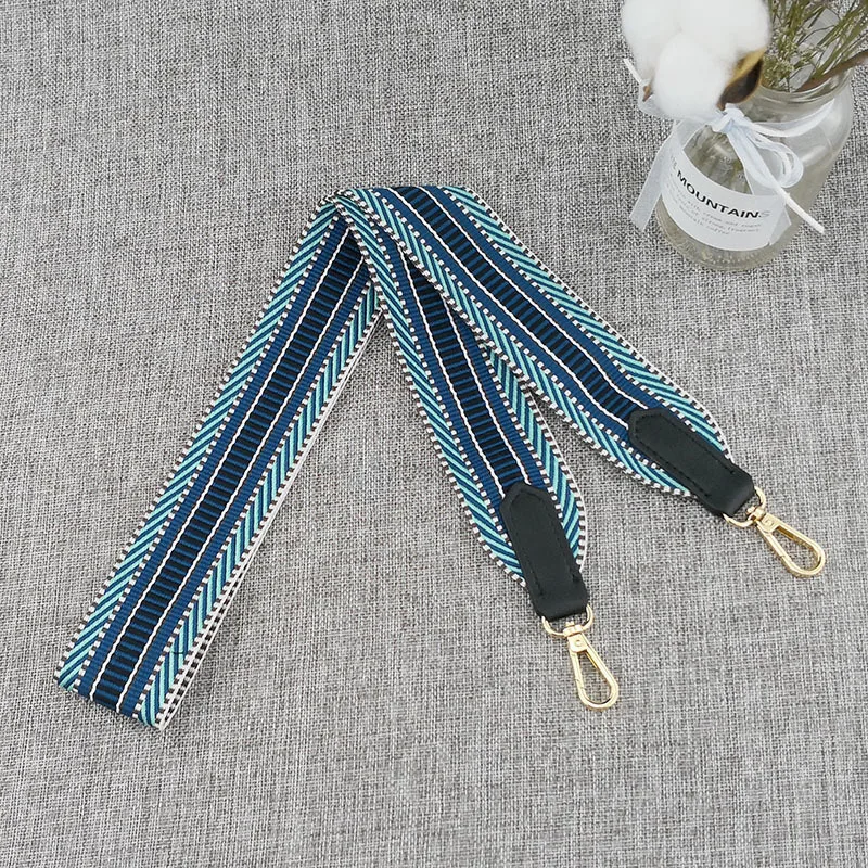 New Wide Shoulder Strap Ethnic Style Cotton Fabric Woven Handbag Straps 105CM Length Cross Body Belt For Bag Women Bag Accessory