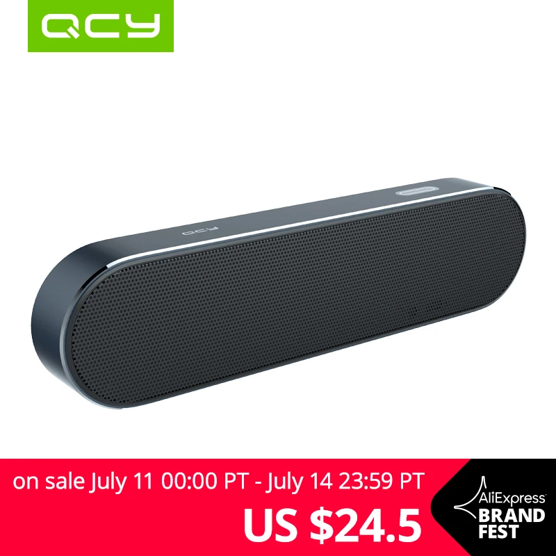 

QCY B900 Bluetooth wireless speaker metal portable 3D stereo sound speakers system MP3 music audio player support AUX with MIC