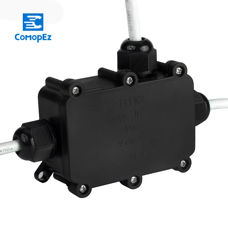 

10PC Wire Waterproof Terminal Connector Quickly Connected T 4 pin Sealed IP66 Retardant Junction Boxes Waterproof Connector 4pin