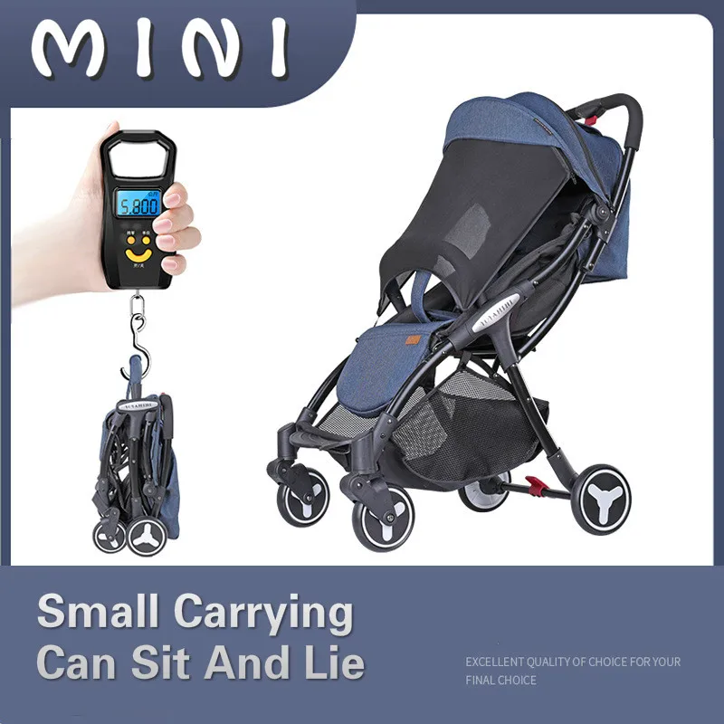 

New Foldable Mini Stroller Light Portable Umbrella Can Sit and Board The Baby Stroller Infant Carriage Lightweight