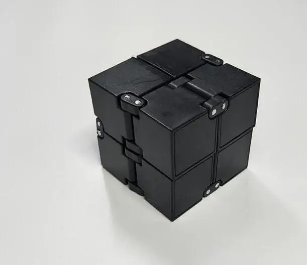 Тренд креативный бесконечный куб магический куб офисный флип кубическая головоломка стоп снятие стресса игрушки для детей с синдромом аутизма - Цвет: black