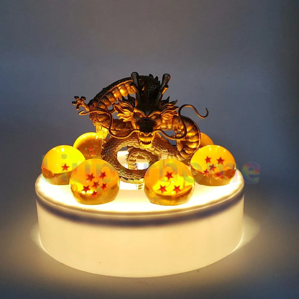 Аниме Dragon Ball Z Золотой Shenron хрустальный шар светодиодный набор Dragon Ball Супер Сон Гоку драгонболл зет Светодиодная лампа ночник Рождественский подарок