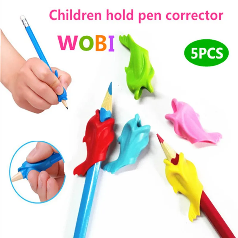 5pcs Learning Partner Children Students Stationery Pencil Holding Practise Device for Correcting Pen Postures Grip