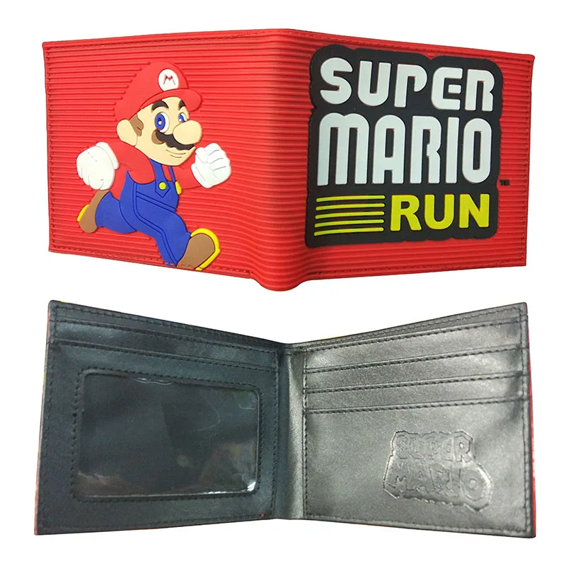 Забавная игра Супер Марио кошелек для мужчин и женщин Kawaii кошелек мультфильм аниме складные сумки portefeuille carteira masculina ПВХ Короткие Кошельки