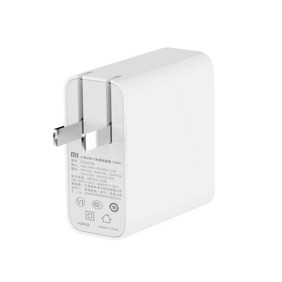 Адаптер питания Xiaomi Type C Φ (45 Вт) 5 в 9 12 В 15 3A 20V 2.25A PD2.0 QC3.0|usb-c power adapter|xiaomi adapterxiaomi adapter |