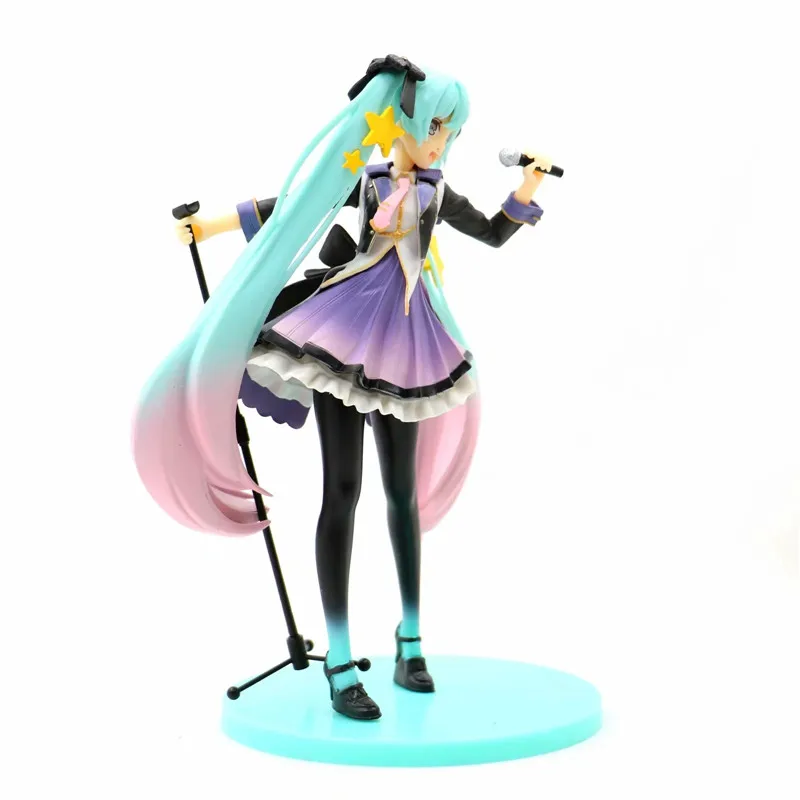Anime Hatsune Miku Action Figure Toys New Miku 10th Anniversary Figuras Dolls Brinquedos Gift 18cm (2)