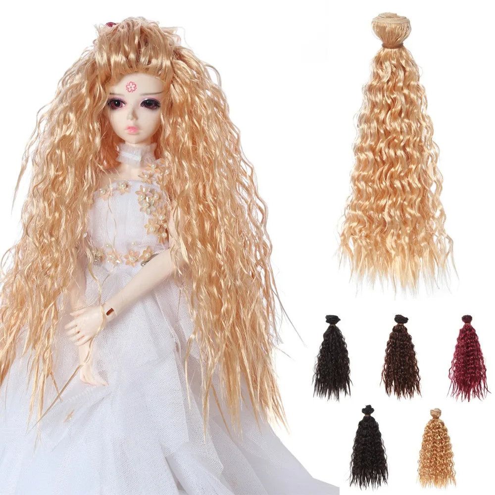 10Pcs lot 25 100cm Fantastic Imitation Wool Roll Coil Wig For 1 3 1 4 BJD