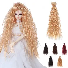 10Pcs lot 25 100cm Fantastic Imitation Wool Roll Coil Wig For 1 3 1 4 BJD