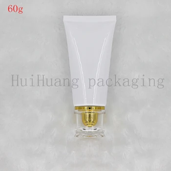 

50pcs 60g white Plastic Soft Tubes Empty Cosmetic Cream Emulsion Lotion Packaging Containers
