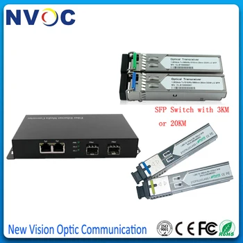 

1000M 2RJ45 +1000M 2SFP,Euro Charger,External Power Supply,Unmanaged Fiber Switch+1.25G,SM,1310/1550,3KM,DDM,SC BiDi SFP Module