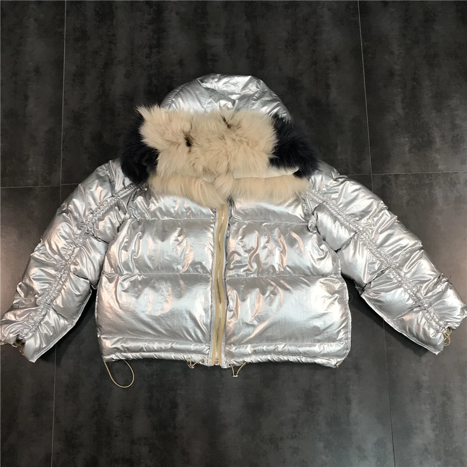 Col Dés rose Nouvelle Correspondance Fourrure 2018 or Mode Noir Couleurs Lumineux Coton face Hiver Chaud Veste De Double Des Parka wq5wI8xH