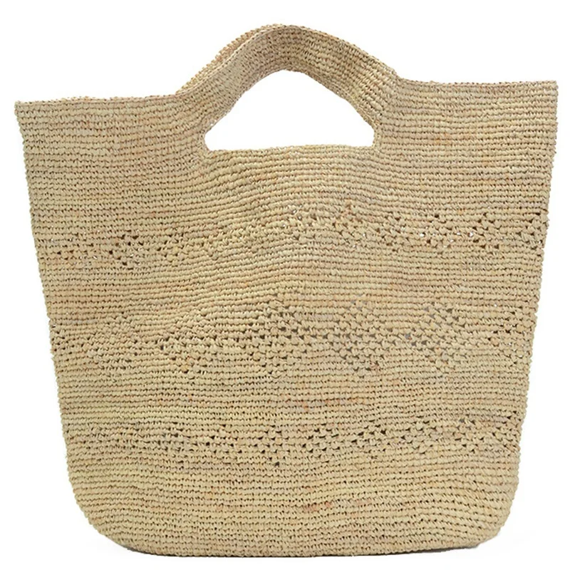 

FGGS-Fashion Summer Bag Beach Woven Handbag Lady Lafite Messenger Bag Handbag Shopping Bag Wallet