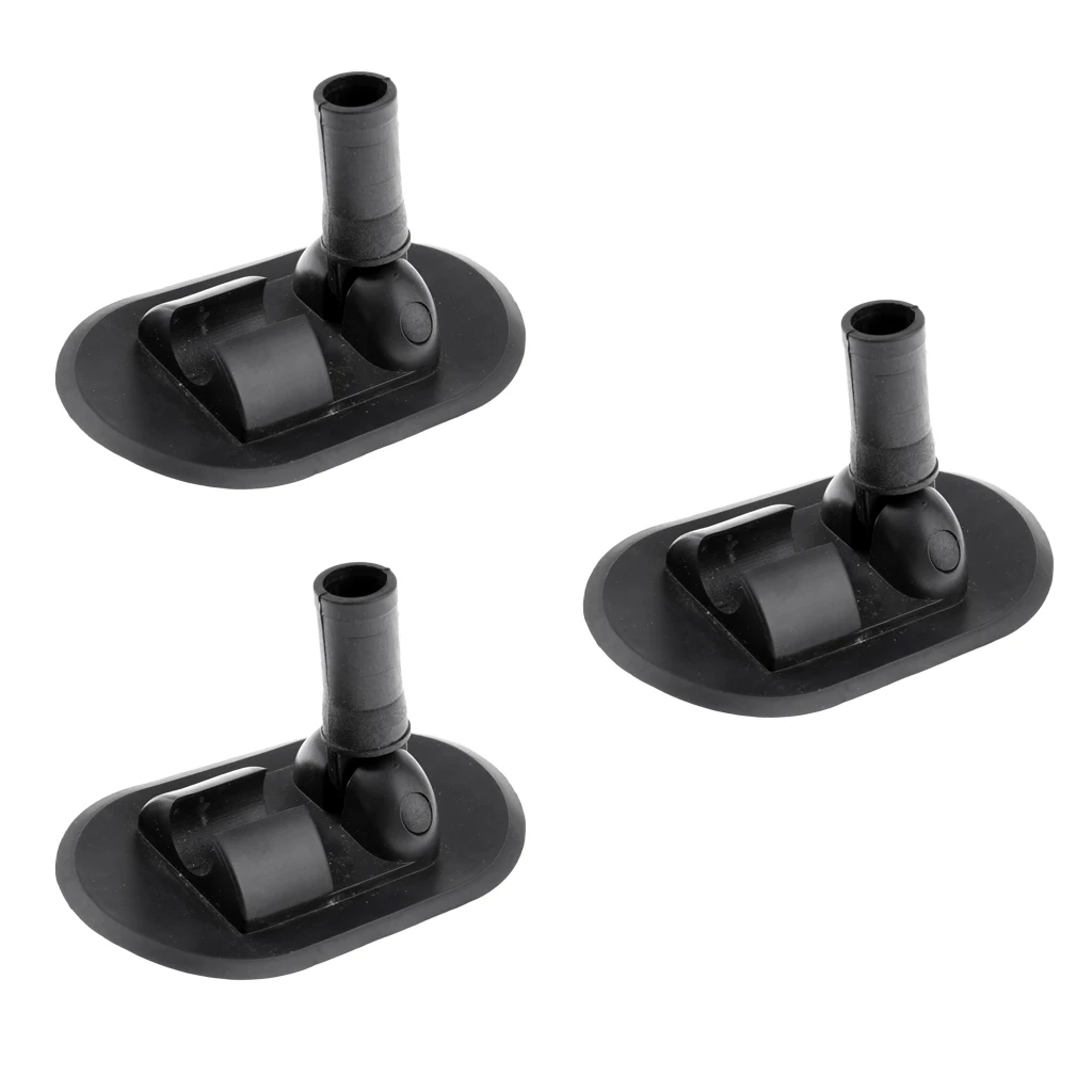 3PCS Kayak Inflatable Boat Patch Awning Canopy Sun Shade Glue-on Mount Base