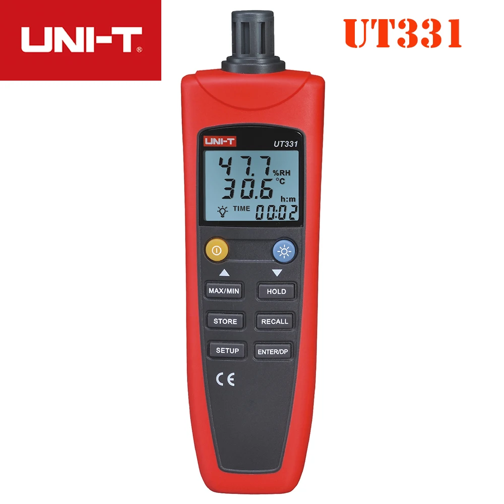

UNI-T UT331/UT332 Digital Thermo-Hygrometer Temperature Humidity Thermometer Data Hold Recall USB Interface Transfer Dew Point