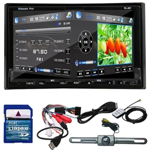 Rear Camera GPS Navigation 3D PIP Map 7" In Dash 2 Din Car