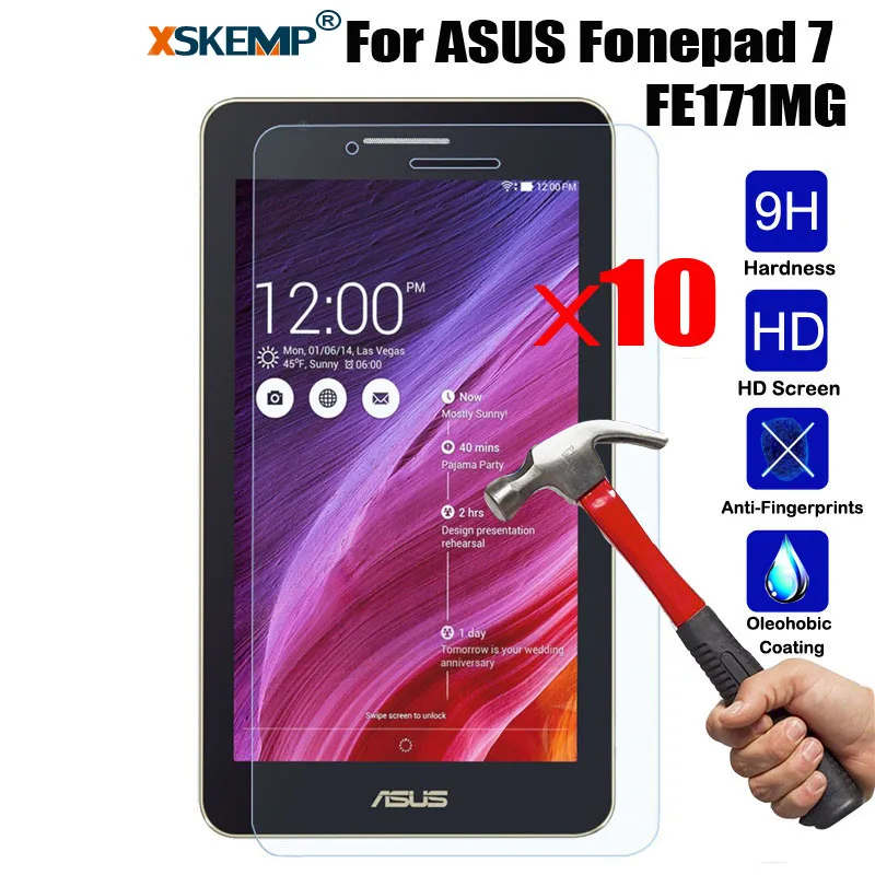 XSKEMP 10 шт./лот Защита ЖК-экрана закаленное стекло для ASUS Fonepad7 FE171MG 7-дюймовый