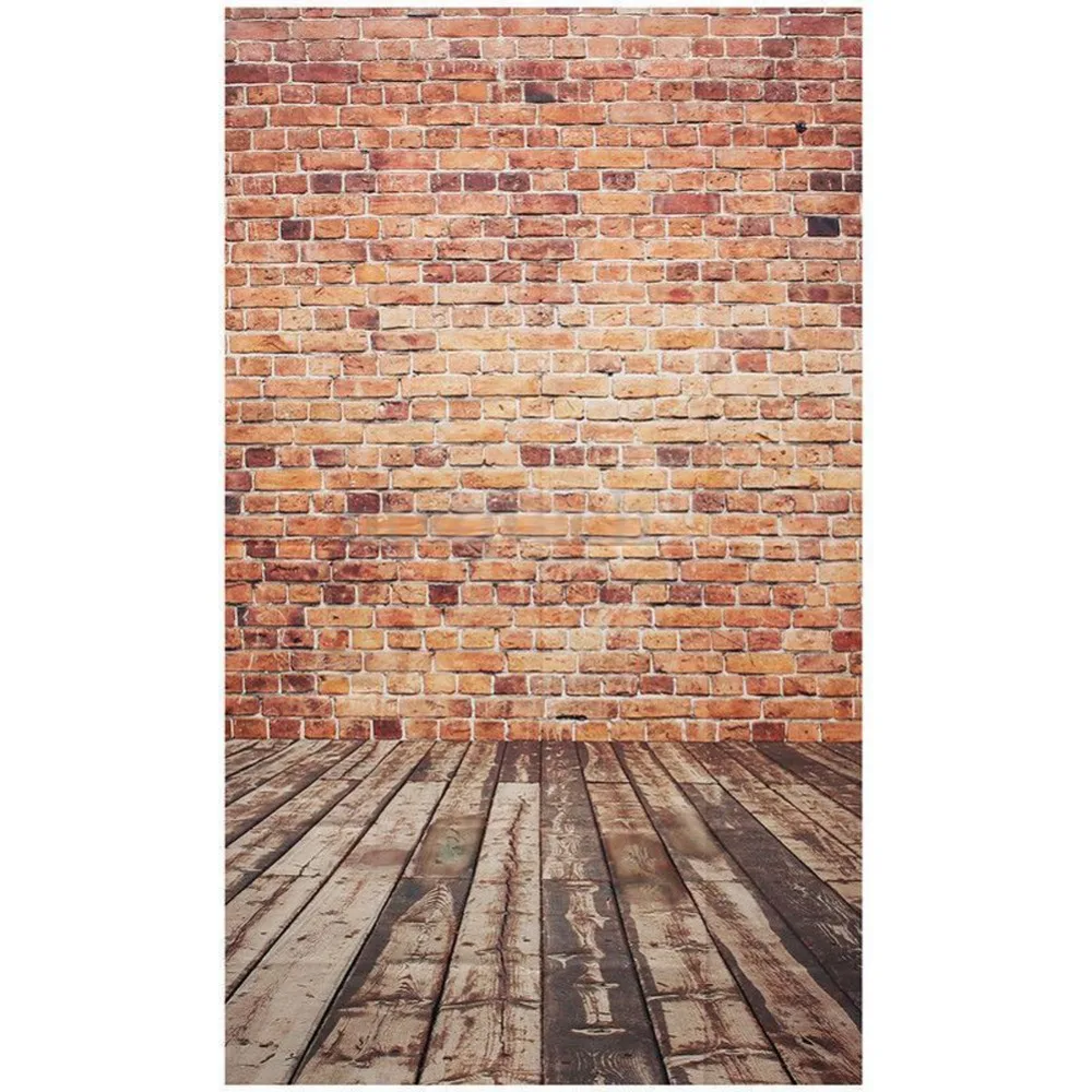 3x5FT Brick Wall Photography Backdrop Photo Wooden Floor Background Studio Photo Backgrounds for photography parties