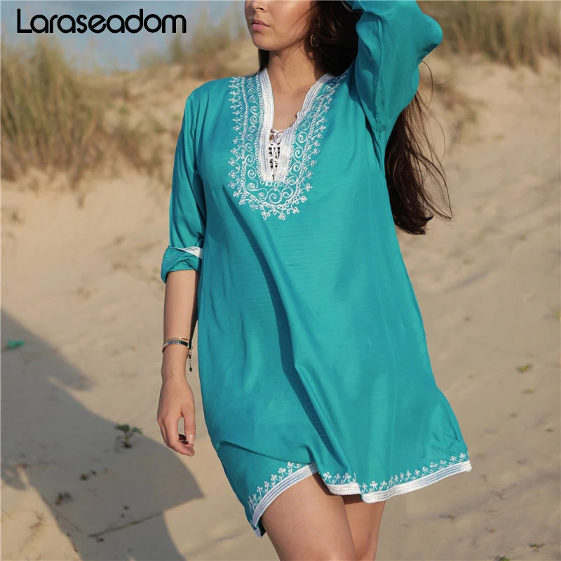 

Cotton Long Beach Dress Beach Coverups for Women Pareo de Plage Swimsuit Cover up Beach Sarongs Swimwear Kaftan Beach #N248