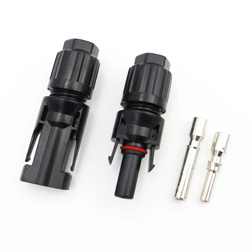 10mm2 Cable 6/7/8awg MC4 Connector 60A big current 1000VDC wire cable max Grid tie solar kits Branch parallel connect