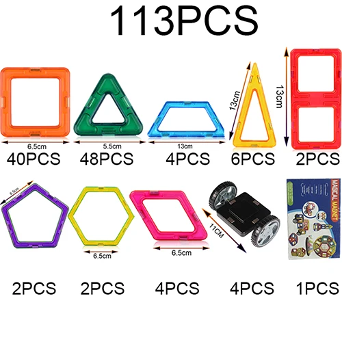 135 шт. большой размер магнитный Набор конструкторов для мальчиков и девочек строительные магниты игрушки магнитные блоки Развивающие игрушки для детей - Цвет: Бургундия