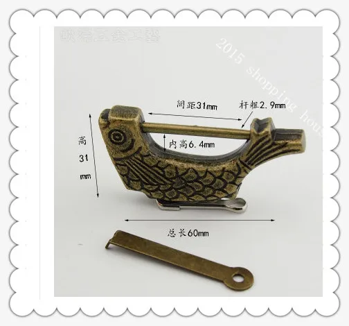 

A011 Furniture accessories Mini small antique lock box cross open padlock Chinese ancient locks Zinc alloy