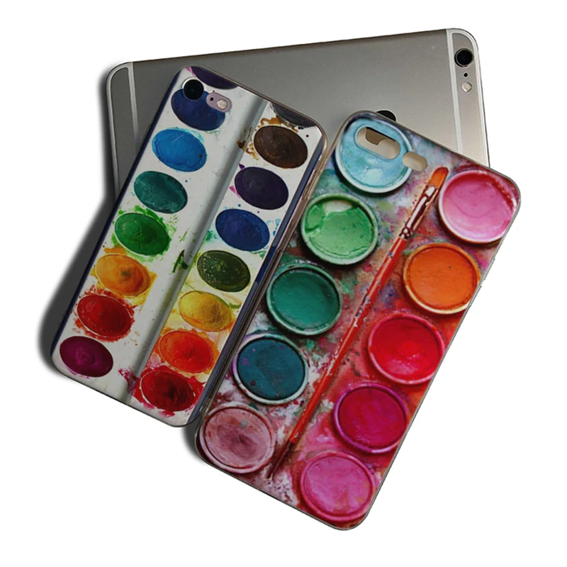 

IMIDO Colorful Painting Box Cute Soft TPU CoverSheath For Iphone 7 8 7PLUS 8PLUS X XS XR XSMAX 5 5S SE 6 6S 6PLUS 6SPLUS