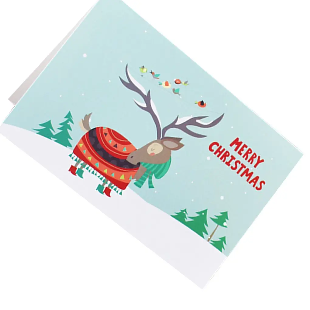 Платье с изображением снеговика Санта Клаус Рождественская открытка с конверт открытка merry Christmas год подарочная карта
