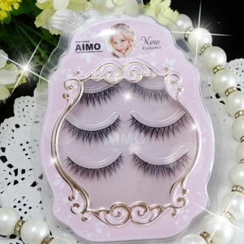 

Fastest Shipping Makeup Woman Natural Bushy Cross Handmade False Eyelashes Fiber Transparent Stem