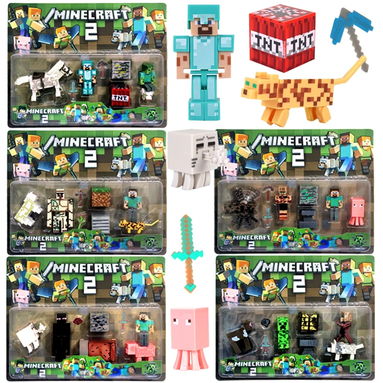 

Mylb Minecraft My world Building Blocks Bricks Different Models figures legoingly toys for children Christmas gifts