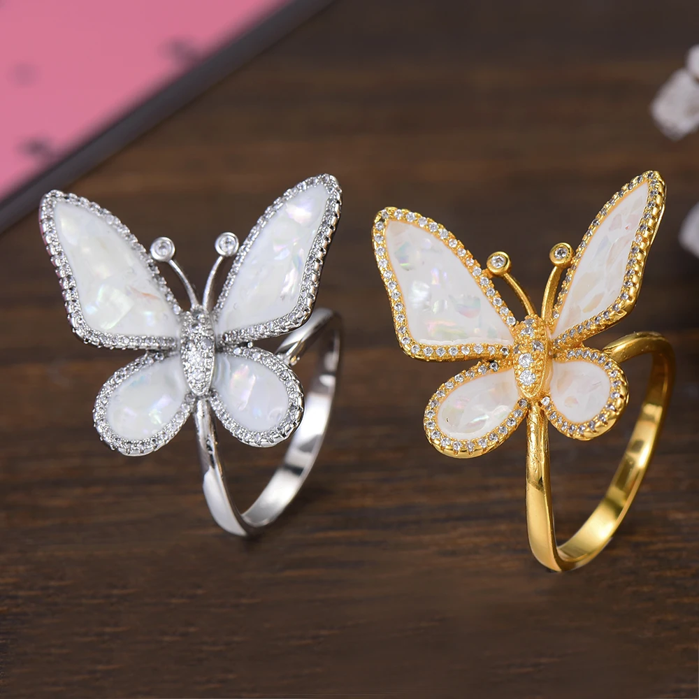 Godki роскошный браслет Buttefly кольцо наборы Мода Дубай серебряные свадебные комплекты украшений для женщин Свадебные brincos para as mulheres