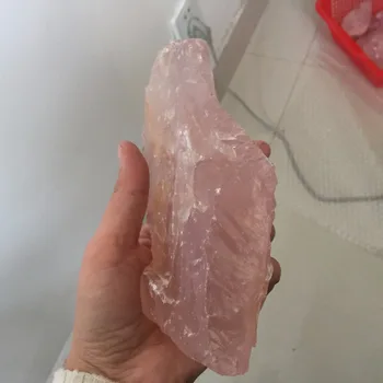 

dohaibogoo healing crystal Specimen--634g Rough Pink Rose Crystal Stone Christmas Decoration for Home