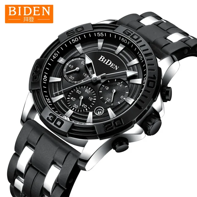 

Mens Watch From BIDEN Top Brand Luxury Wristwatch Fashion Sports Quartz Clock Mens Watches Waterproof Watch Relogio Masculino