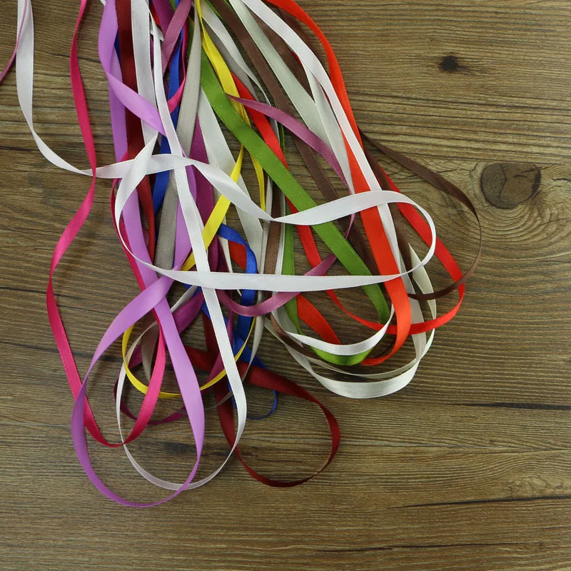 Satin Ribbons Ribbon Decoration Ribbon Supplies Mixed random delivery 50 yards of silk ribbon 6-10mm decorative crafts gift packaging garment sewing fabric supplies