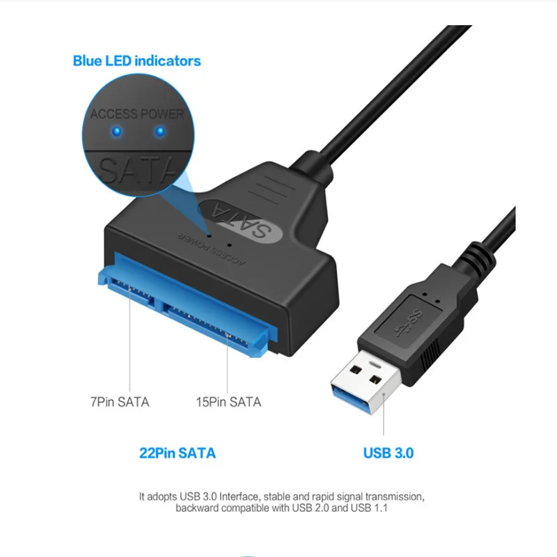 YCTech USB 3 0 SATA кабеля Sata к адаптеру до 6 Гбит/с Поддержка 2 5 дюйма внешний SSD HDD жесткий