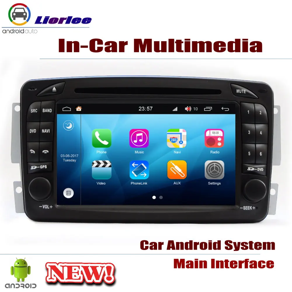 Perfect Car Radio DVD Player GPS Navigation For Mercedes Benz C Class  Android HD Displayer System Audio Video Stereo In Dash Head Unit 1