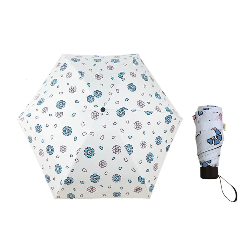 Маленький модный складной зонт дождь женский подарок для мужчин Мини карманный зонтик для девочек анти-УФ водонепроницаемый портативный зонты для путешествий - Цвет: 9