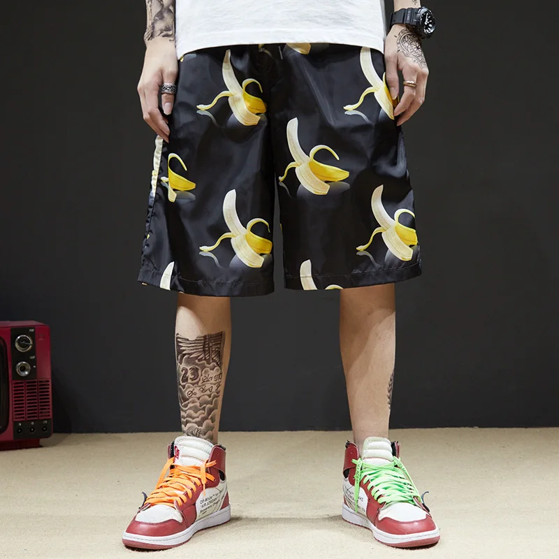 Панк High Street Big Five мужское направление, индивидуальность, бренд 3D сухие пляжные шорты по колено