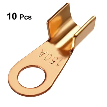 

Uxcell OT-50A/OT-60A/OT-80A/OT-100A/OT150A Open-End Copper Ring Tongue Cable Connector Passing Through Terminal 10Pcs/lot