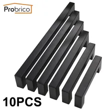 Probrico 10 ШТ. Черный Ручка Шкафа 15 мм * 15 мм Квадратных Бар Из Нержавеющей Стали, Кухонной Двери Ручка Мебель Ящик тянуть PDDJS15HBK