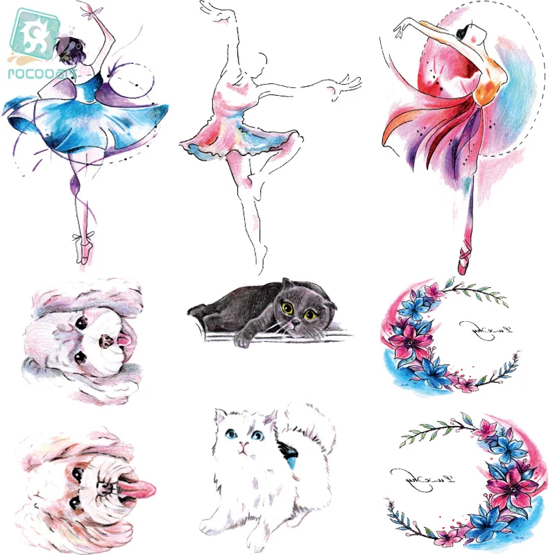 RC-111-203 2018 الجسم الفن للماء المؤقتة الوشم ملصقات الملونة الرقص صغيرة الطازجة فلاش Taty الوشم tatouage RC-111-203 2018 الجسم الفن للماء المؤقتة الوشم ملصقات الملونة الرقص صغيرة الطازجة فلاش Taty الوشم tatouage