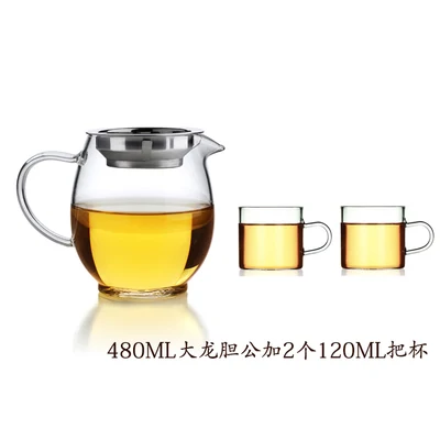 filter 480ml 2 cups Пингвин 650 мл Термостойкое стекло ярмарка кружка чашка кувшин горшок чай фильтр подарок чай набор Кунг Фу чайная посуда ситечко - Цвет: filter 480ml 2 cups