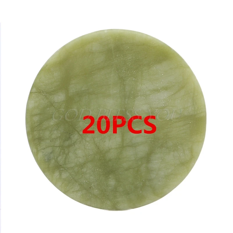 

20PCS Round Artificial Jade Stone False Eyelash Extension Glue Adhesive Pallet Pad